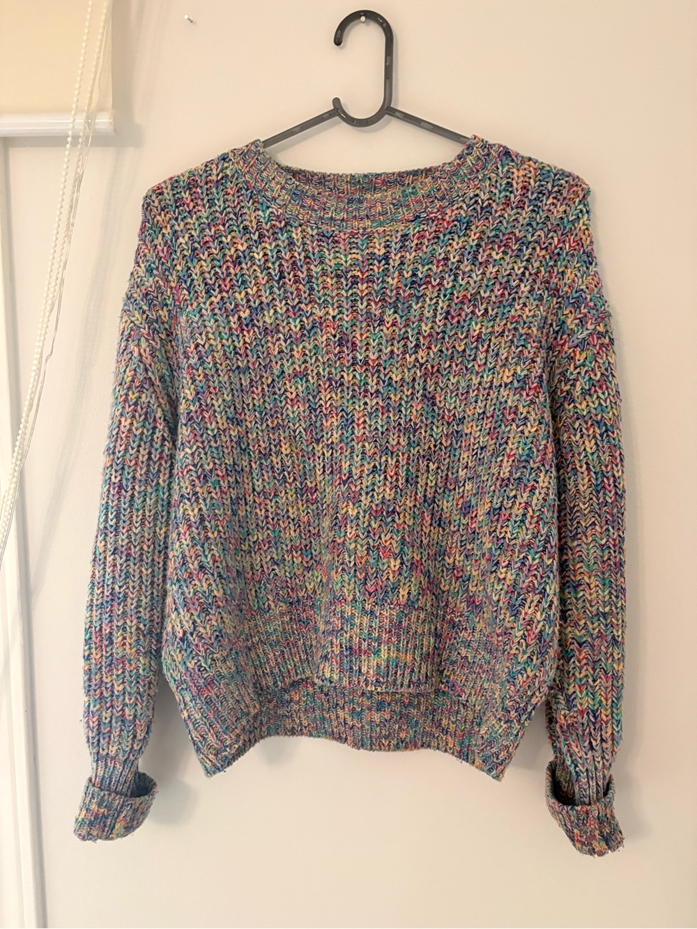 Multicolor Crewneck Knit Sweater - Women